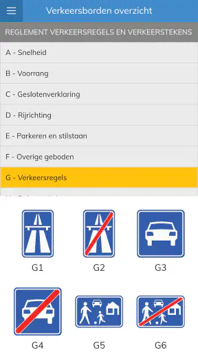 Verkeersborden screenshot