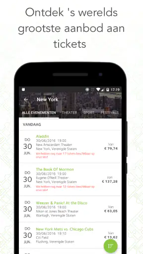 viagogo Tickets screenshot