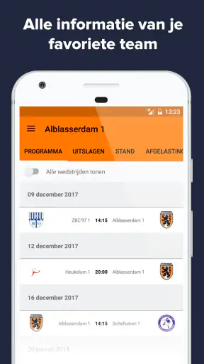 VoetbalAssist ClubApp screenshot
