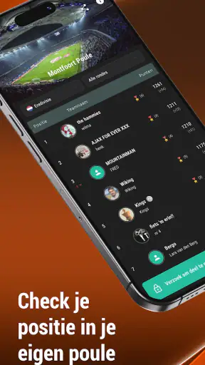Voetbalpoules screenshot