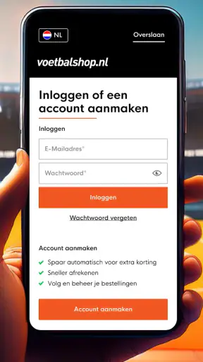 Voetbalshop screenshot