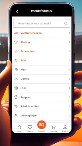 Voetbalshop screenshot