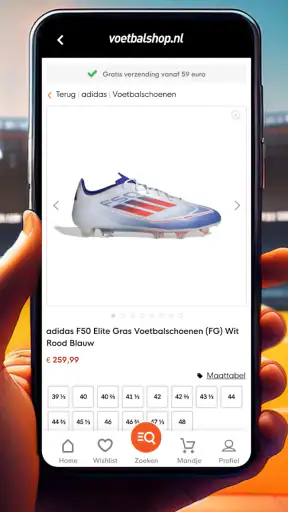 Voetbalshop screenshot