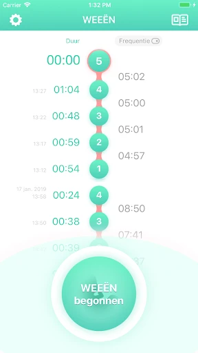 Weeën Timer 9m - Zwangerschap screenshot