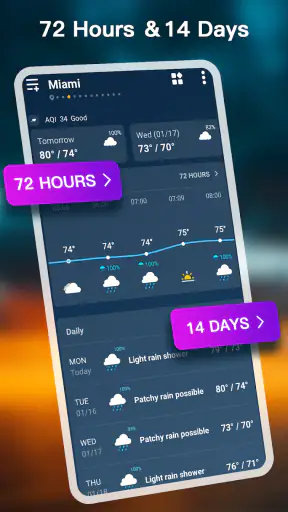 Weer - Nauwkeurige weer-app screenshot