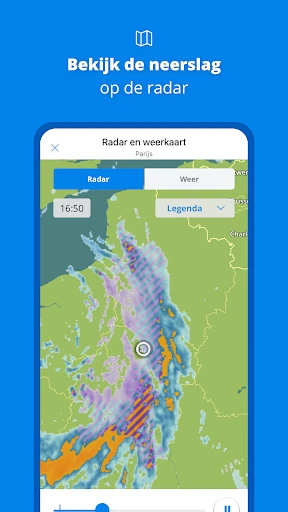 Weeronline:buien & regen radar screenshot