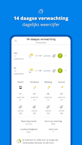 Weeronline:buien & regen radar screenshot