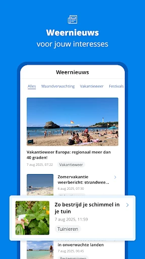 Weeronline:buien & regen radar screenshot