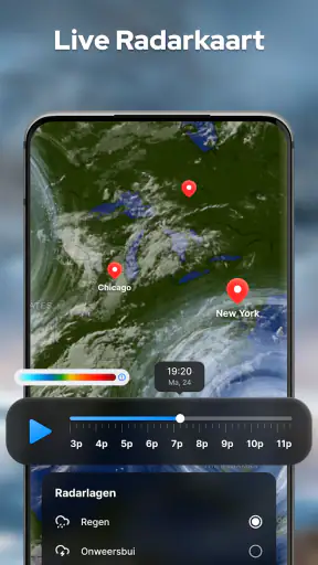 Weersverwachting, Lokale Radar screenshot