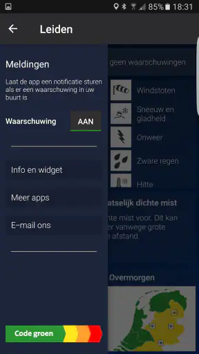 Weerwaarschuwing: Weeralarm NL screenshot