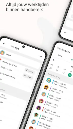 Werktijden screenshot