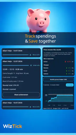 WizTick Grocery List & Budget screenshot