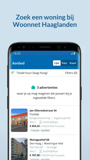 Woonnet Haaglanden screenshot