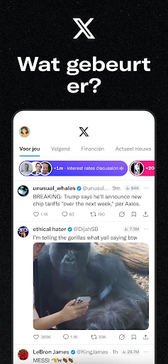 X (Voorheen Twitter) screenshot