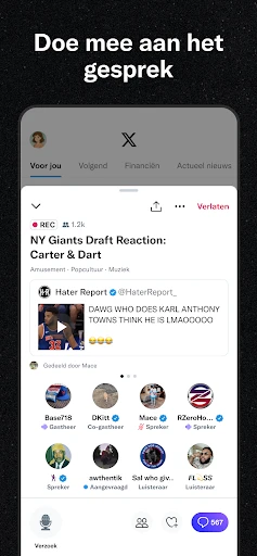 X (Voorheen Twitter) screenshot