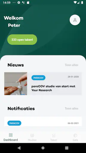 Your Research App screenshot
