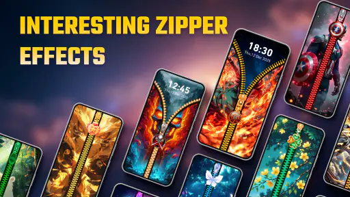 Zipper Lock Screen, Wallpapers screenshot