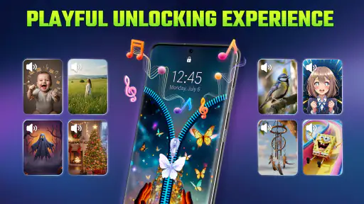 Zipper Lock Screen, Wallpapers screenshot