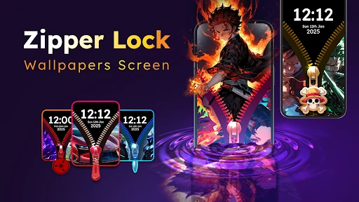 Zipper Lock Wallpapers Screen screenshot