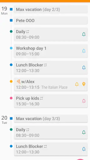 aCalendar - your calendar screenshot