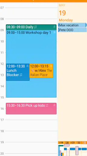 aCalendar - your calendar screenshot