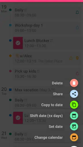 aCalendar - your calendar screenshot