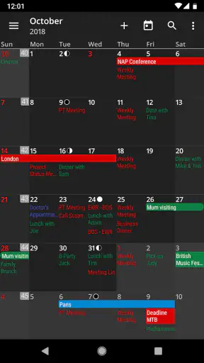 aCalendar - your calendar screenshot