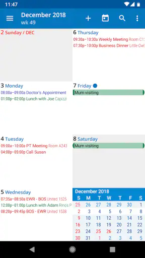 aCalendar - your calendar screenshot