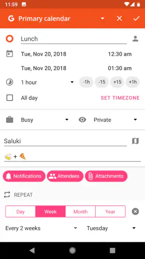 aCalendar - your calendar screenshot