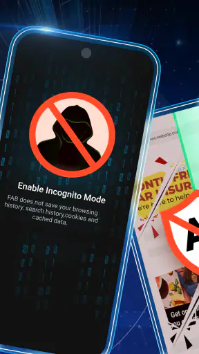 Adblocker-nettleser: Adblock screenshot