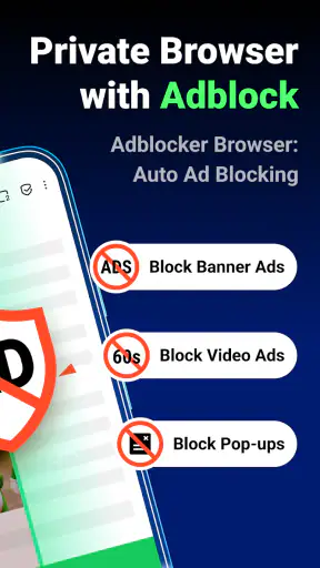 Adblocker-nettleser: Adblock screenshot