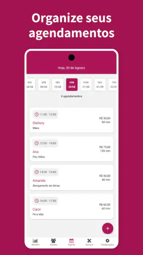 Agenda para Manicure - AppNail screenshot