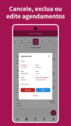 Agenda para Manicure - AppNail screenshot