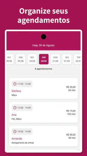 Agenda para Manicure - AppNail screenshot