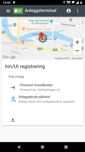 Anleggsterminal screenshot