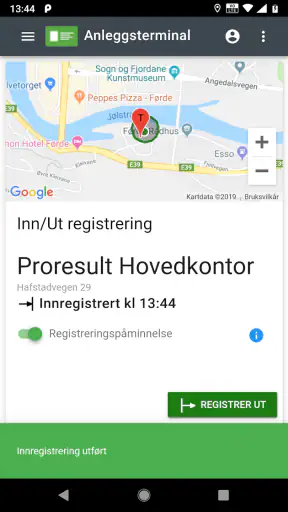 Anleggsterminal screenshot