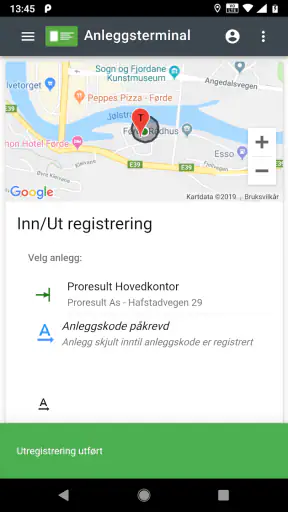 Anleggsterminal screenshot