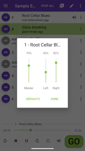 Audio Cues screenshot