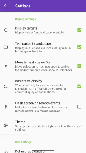 Audio Cues screenshot