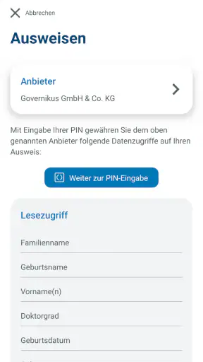 AusweisApp Bund screenshot