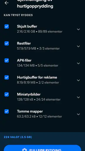 Avast Cleanup – opprydding screenshot