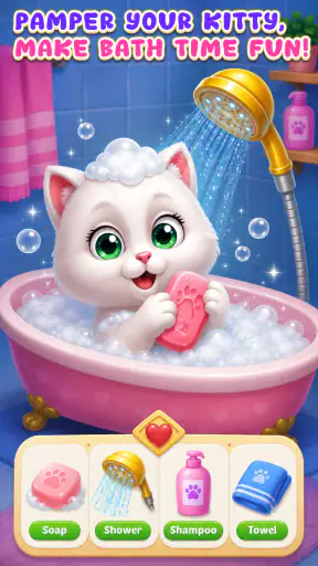 Baby fluff cat game screenshot