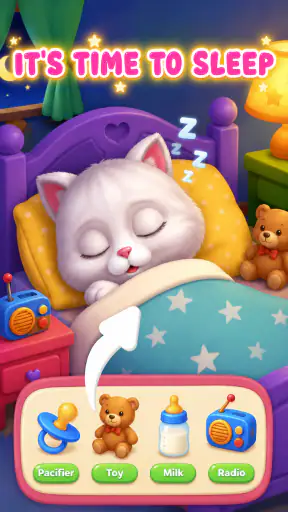 Baby fluff cat game screenshot