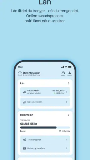Bank Norwegian screenshot