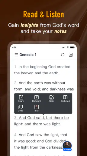 Bible Daily, KJV Bible + Audio screenshot