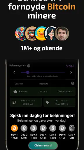 Bitcoin-utvinning(Kryptominer) screenshot