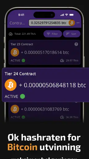 Bitcoin-utvinning(Kryptominer) screenshot