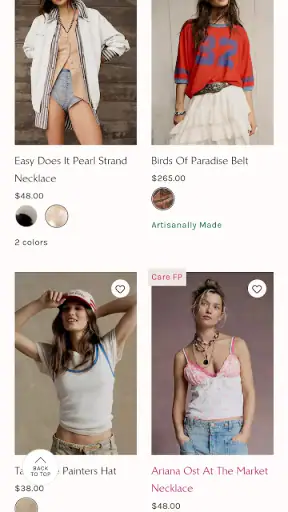 Bohomian Free Peoples Clothes screenshot