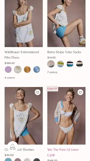 Bohomian Free Peoples Clothes screenshot