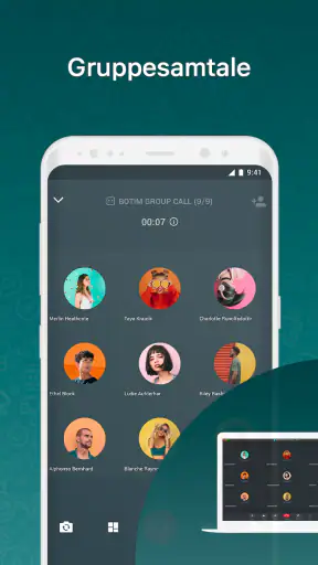 BOTIM - videoanrop og chat screenshot